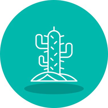 Kaktüs. Web simgesi basit illüstrasyon 