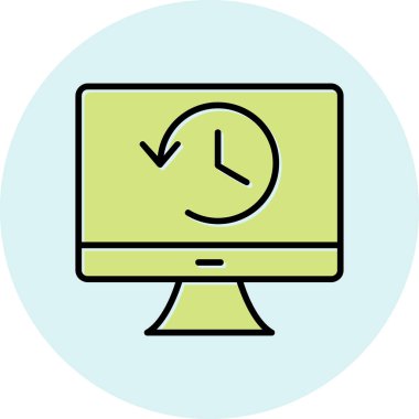 Tarih web simgesi. Basit resimleme