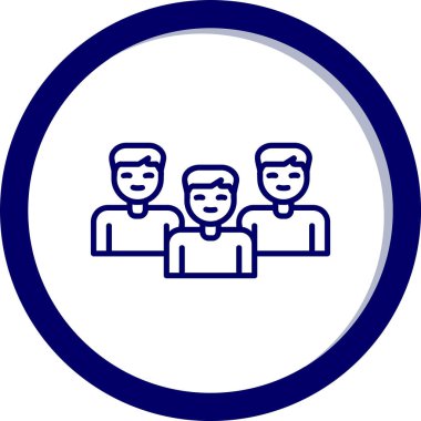 bir grup insan simgesi vektör illüstrasyon tasarımı 