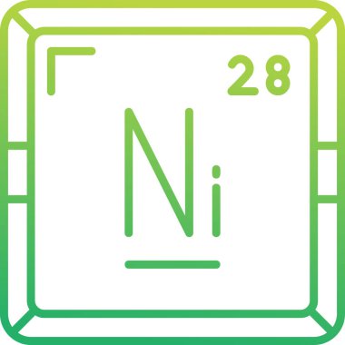 Nikel web simgesi, vektör illüstrasyonu 