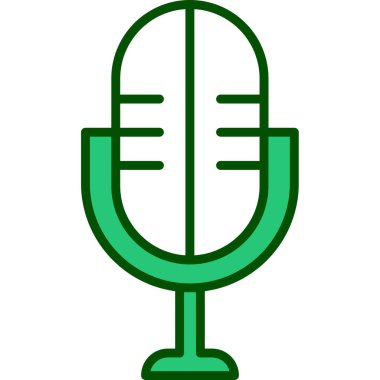 Retro mikrofonun vektör illüstrasyonu