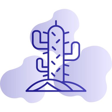 Kaktüs. Web simgesi basit illüstrasyon 