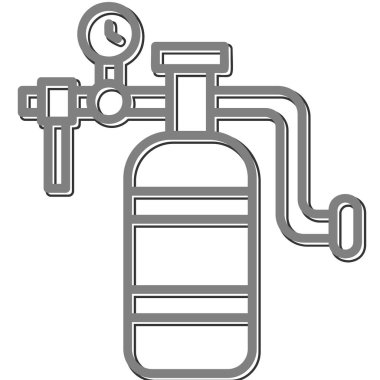 Oxygen Tank modern simgesinin vektör çizimi            