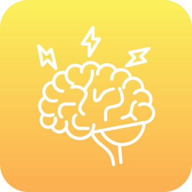 Beyin fırtınası web simgesi, vektör illüstrasyonu 