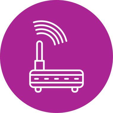 WiFi yönlendirici kutsal kişilerin resmi, vektör çizim