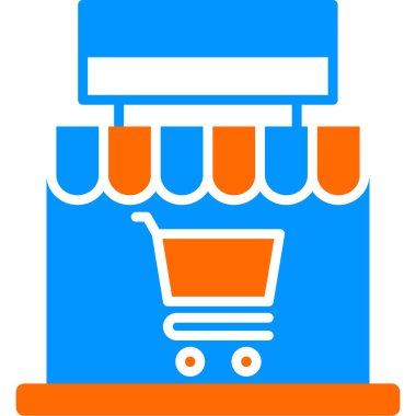 Alışveriş. Web simgesi basit illüstrasyon 