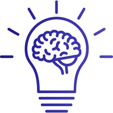 Fikir simgesinin vektör illüstrasyonu 