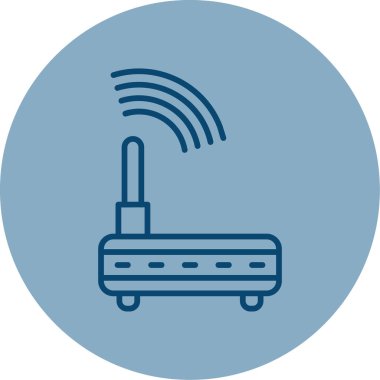 WiFi yönlendirici kutsal kişilerin resmi, vektör çizim