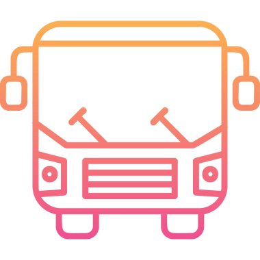 bus simgesi vektör illüstrasyonu