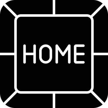 Eve. Web simgesi basit illüstrasyon