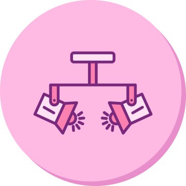 Spotlight simgesi, web basit illüstrasyon