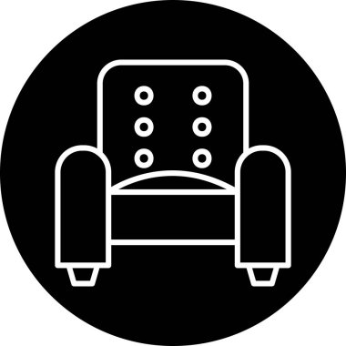 Kol Koltuğu Web simgesi basit illüstrasyon