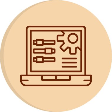 Teçhizat. Web simgesi basit illüstrasyon