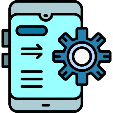 Mobil Ayarlar ikon vektör çizimi