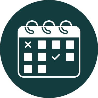 Takvim simgesi, vektör illüstrasyonu basit tasarım