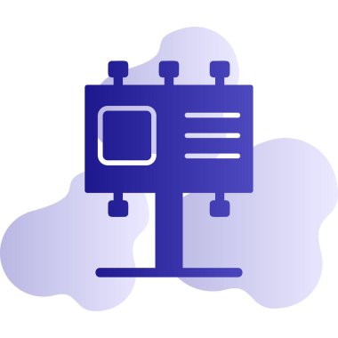 Billboard web simgesi, vektör çizim 