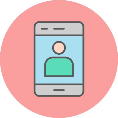 Mobil Kullanıcı simgesinin vektör çizimi