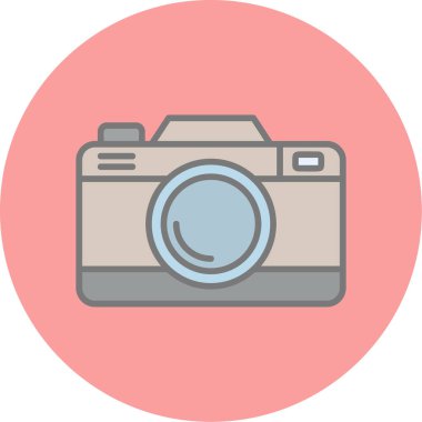 Kamera. Web simgesi basit illüstrasyon 