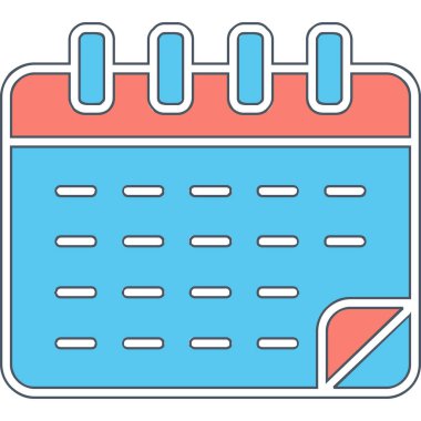 Takvim simgesi, vektör illüstrasyonu basit tasarım