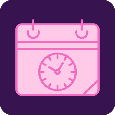 Zamanlama simgesi, vektör illüstrasyonu