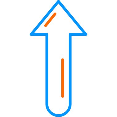 Yukarı Ok web simgesi, vektör illüstrasyonu