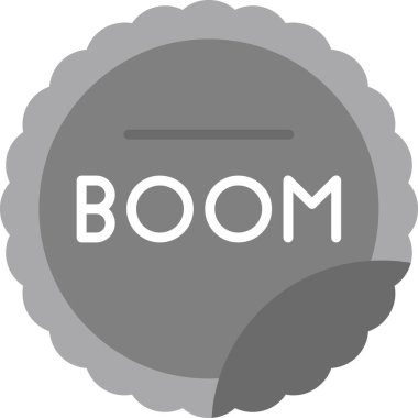 Boom web simgesi, vektör illüstrasyonu