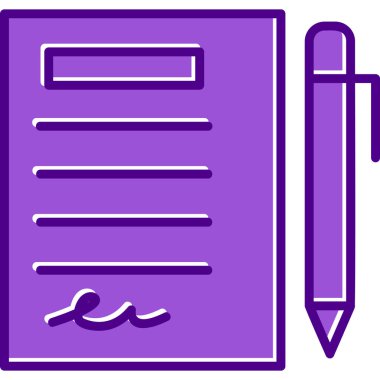 Kalem simgesi çizimi olan planlayıcı