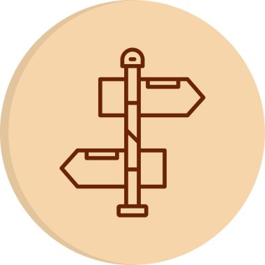 Bir sokak işaretinin vektör illüstrasyonu