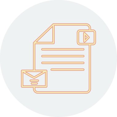 belge simgesi, vektör illüstrasyonu basit tasarım