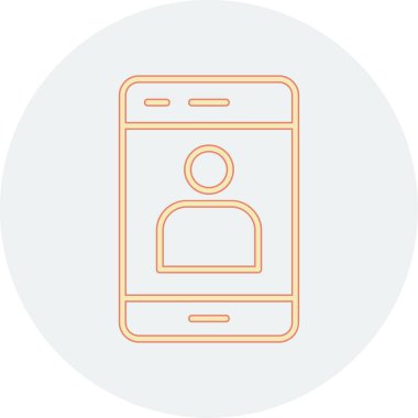 Mobil Kullanıcı simgesinin vektör çizimi