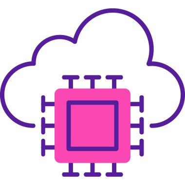 Yapay Zeka simgesi, vektör illüstrasyonu 