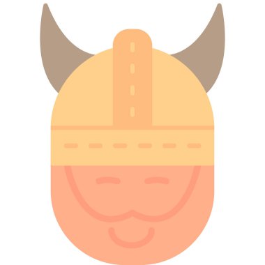 Viking simgesi, vektör illüstrasyonu basit tasarım