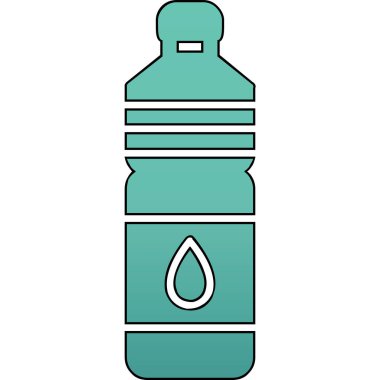 Su şişesi. Web simgesi basit illüstrasyon