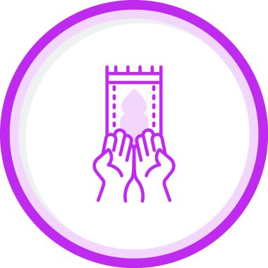 Elleri olan kilise, dua kavramı. Web simgesi basit illüstrasyon