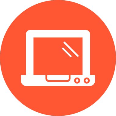 dizüstü bilgisayar simgesi, vektör illüstrasyonu basit tasarım