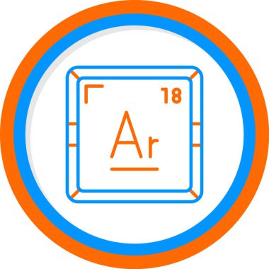 Argon web simgesi, vektör illüstrasyonu