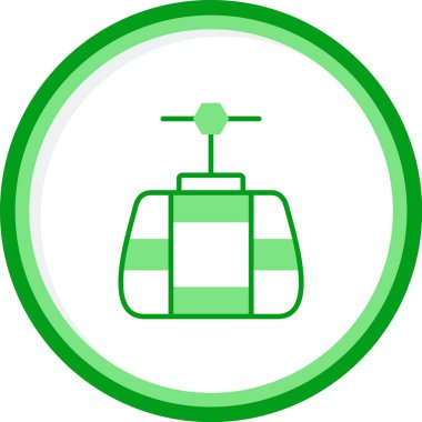 Funicular web simgesi, vektör illüstrasyonu