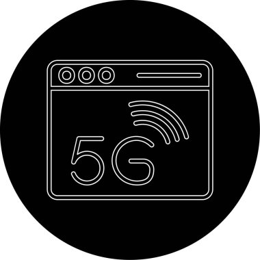 5g ağ simgesi, vektör illüstrasyonu 