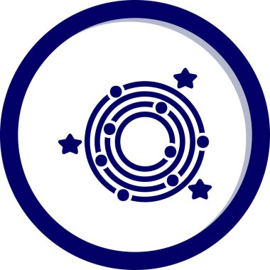 Galaxy web simgesinin vektör illüstrasyonu 