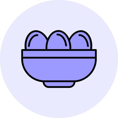 Kavanozda haşlanmış yumurta. Web simgesi basit illüstrasyon