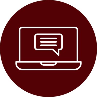 Çevrimiçi İletişim simgesi vektör illüstrasyonu