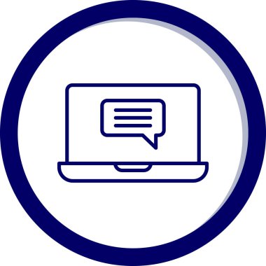 Çevrimiçi İletişim simgesi vektör illüstrasyonu