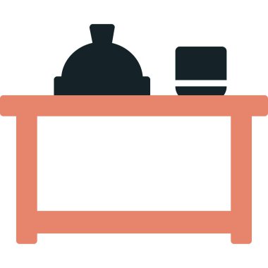 Mutfak ikonu. yemek illüstrasyonu 