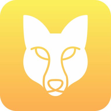 Fox baş simgesi vektör illüstrasyonu