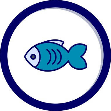 Balık. Web simgesi basit illüstrasyon 