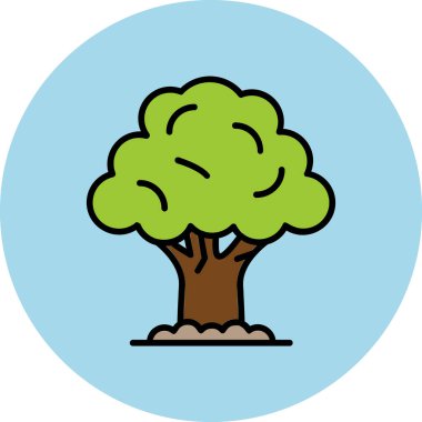 Ağaç. Web simgesi basit illüstrasyon 