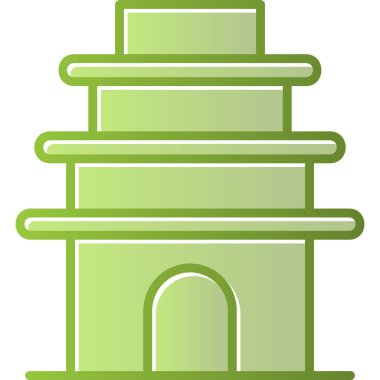 Tapınak binası Web simgesi basit illüstrasyon