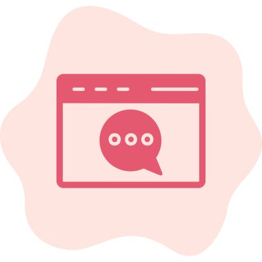 Web sohbet renk çizgisi vektörü simgesi 