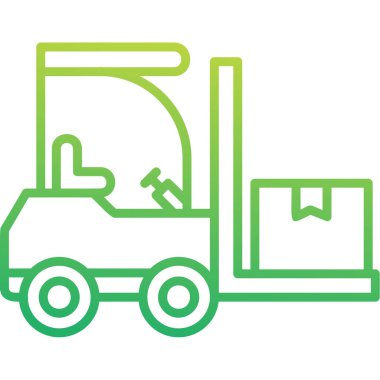 Modern Forklift simgesinin vektör çizimi         