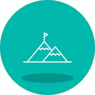 Başarı Dağı simgesinin vektör illüstrasyonu 